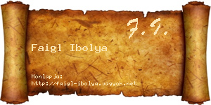 Faigl Ibolya névjegykártya