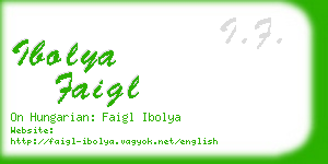 ibolya faigl business card